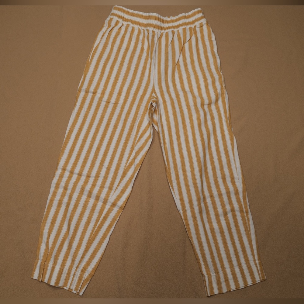 Madewell Cropped Linen Pants with Pockets